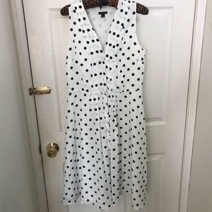 ANN TAYLOR Polka Dot Fit and Flare Dress